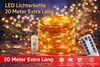 LED Lichterkette 20m 200 LEDs Warmweiß USB Fernbedienung, Produktbild-Vorschau 2