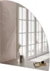 A reflection of a window with multiple panes in a mirror, with some decorative items on a shelf in the foreground. Produktbild-Vorschau