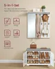 Schuhbank Wandgarderobe Set, Garderobe mit Spiegel, 8 Produktbild-Vorschau 3