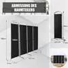 COSTWAY 221 x 188cm Raumteiler Trennwand, Paravent klappbar Produktbild-Vorschau 5