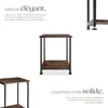 Table d’appoint Yonkers 38,5x30x51,5cm - Bois foncé Voir les images du produit 3