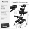 tectake® Massagestuhl klappbar 80 x 50 x 105 cm Produktbild-Vorschau 5