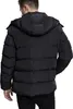 A person wearing a black puffer jacket, shown from the back. Produktbild-Vorschau