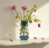 HOMLA CIRCLE Glasvase blau-transparent ombre 11x26 cm Produktbild-Vorschau 5