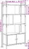 VidaXL 833348, Czarny, Stal, Drewno, 765 mm, 300 mm, 1545 Podgląd zdjęcia produktu 10