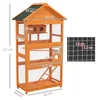 Dreitš¹rige Vogelvoliere mit Haus, Leiter und Tablett, aus Produktbild-Vorschau 4