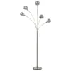 Stehlampe 200 cm 5 x E14 Silbern Produktbild-Vorschau 3