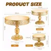 set de 3 présentoirs à gâteaux dorés - Présentoir décoratif Voir les images du produit 4