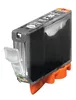 A black ink cartridge with an orange base, shown at an angle against a white background. Voir les images du produit