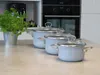 Emaillierter Kochtopf mit Glas. PREMIUM grau 24 cm, 4l Produktbild-Vorschau 2
