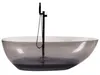 BELIANI Badewanne Schwarz Mineralwerkstoff 169x78 cm Oval Produktbild-Vorschau 1