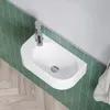 AQUALAVOS Waschbecken Handwaschbecken weiß eckig oval klein Produktbild-Vorschau 5