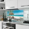 Küchenrückwand Spritzschutz Glas mit Motiv Strandparadies Produktbild-Vorschau 2
