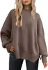 ASKSA Damen Pullover Langarm Rundhals Strickpullover Produktbild-Vorschau 1