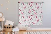 MuchoWow® Wandteppich Wandbehang Kirschen - Weiß - Muster Produktbild-Vorschau 3