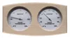 A wooden framed thermometer and hygrometer set. Anteprima dell’immagine prodotto