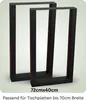 Tischbeine Metall 40x72cm Schwarz – DIY Tischgestell 2er Produktbild-Vorschau 1