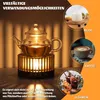 Stövchen, Teewärmer, Kaffeewärmer, aus Aluminium und Holz, Produktbild-Vorschau 2