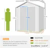 Outsunny Gerätehaus mit Pultdach 183 x 134 cm Gartenhaus Produktbild-Vorschau 3