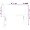 vidaXL LED Kopfteil Hellgrau 93x16x78/88 cm Stoff -  Kopf- Produktbild-Vorschau 7