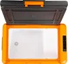 An open cooler box with its lid lifted, showing the interior. Produktbild-Vorschau