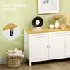 HOMCOM Buffet meuble de rangement avec 3 portes 2 étagères Voir les images du produit 6