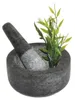 Steinmörser mit Stößel S Ø 13 cm Höhe 7 cm, Stein, grau Nr. Produktbild-Vorschau 1