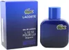 Dunkelblauer, abgerundeter Flakon mit Krokodil-Logo, daneben strukturierte Box in Blau mit weißer Aufschrift und grünem Lacoste-Emblem. Náhled obrázku produktu