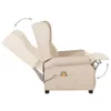 vidaXL Massagesessel Creme Stoff Produktbild-Vorschau 5