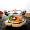 Holzgriff Glastopf mit Deckel zum Kochen, Heizbare Glas Produktbild-Vorschau 4