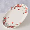 Servierplatte aus Keramik EMILY, Erdbeermuster, 29 x 18 cm Produktbild-Vorschau 2