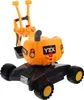 A toy excavator with a bucket and controls, mounted on a wheeled base. Náhľad obrázku produktu