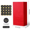100 Stuks Rode Papieren Zakjes met Stickers Productafbeelding-voorbeeld 5