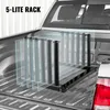 A rack for transporting glass is shown in the bed of a pickup truck. Voir les images du produit