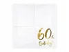 Serwetki '60th Birthday' na 60 urodziny, białe, 33x33cm (1 Podgląd zdjęcia produktu 12