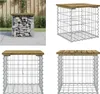 vidaXL Gartenbank aus Gabionen 43x44x42 cm Kiefernholz Produktbild-Vorschau 1