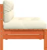 vidaXL Gartensofa ohne Armlehnen mit Kissen Wachsbraun Produktbild-Vorschau 6