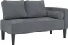 vidaXL Chaiselongue mit Kissen Dunkelgrau Samt Produktbild-Vorschau 1