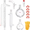 A collection of laboratory glassware and equipment arranged on a white background. Produktbild-Vorschau