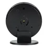 The back view of a black analog thermo-hygrometer with a stand. Voir les images du produit