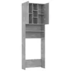 vidaXL Armadio per lavatrice grigio cemento 64x25,5x190 cm Anteprima dell’immagine prodotto 14