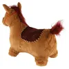 Cheval sauteur en peluche marron 23cm de haut selle avec Voir les images du produit 4