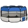 vidaXL Parc pour chiots pliable avec sac de transport bleu Voir les images du produit 5