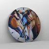 Wanduhr - Rund - Glasuhr - Pferd Tier Bindung - 40x40cm - Produktbild-Vorschau 4