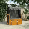 vidaXL Strandkorb mit Dach Poly Rattan und Massivholz Produktbild-Vorschau 2