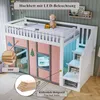 Hoogslaper voor kinderen met LED-verlichting, trap met Productafbeelding-voorbeeld 3