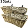 Balkonmand - Schuttingmand - Antiek Grijs - 42 x 22 x 15 cm Náhled obrázku produktu 2