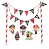 dekora - Piraten Tortendeko Set – 6 Teile, PVC, Produktbild-Vorschau 1