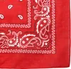 Bandana Tuch Paisley Muster 02 rot weiß quadratisches Produktbild-Vorschau 2