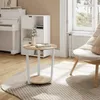 WOLTU Couchtisch rund, Beistelltisch modern, mit 2 Ablagen, Produktbild-Vorschau 4
